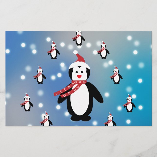 Lámina Muchos pingüinos (Anverso)