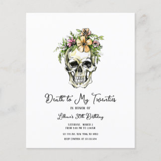 Lámina Muerte del presupuesto a la invitación de mi cráne