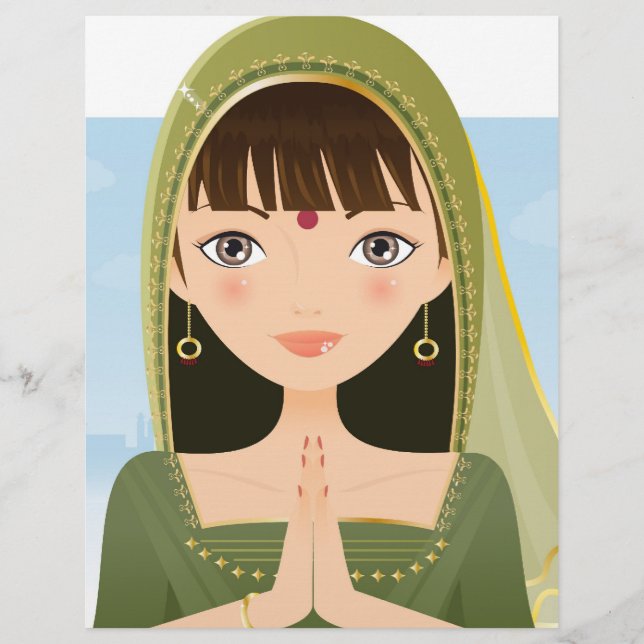 Lámina Mujer india (Anverso)