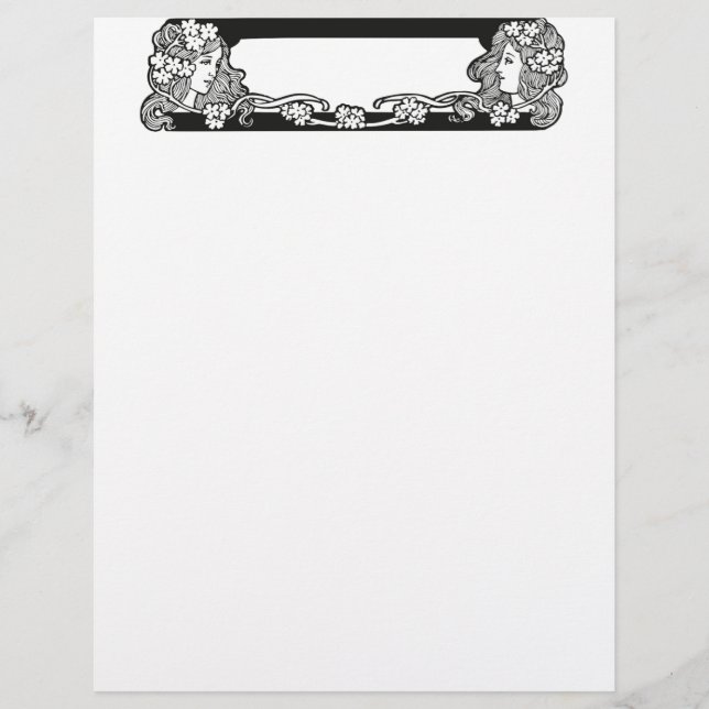 Lámina Mujeres de Art Nouveau (Anverso)