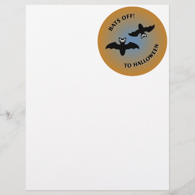 Lámina Murciélagos de Halloween Naranja Azul (Anverso)