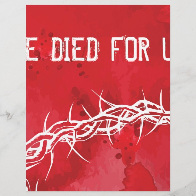 Lámina murió por nosotros (Anverso)