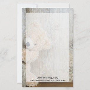 Lámina Muro De Madera Rústica De Oso Cutáneo Con Oso