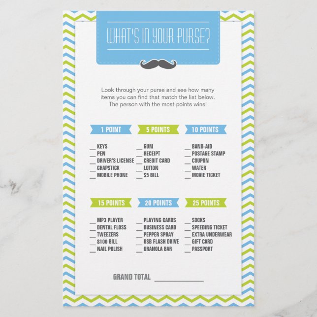 Lámina Mustache / Pequeño hombre qué hay en tu juego de b (Anverso)