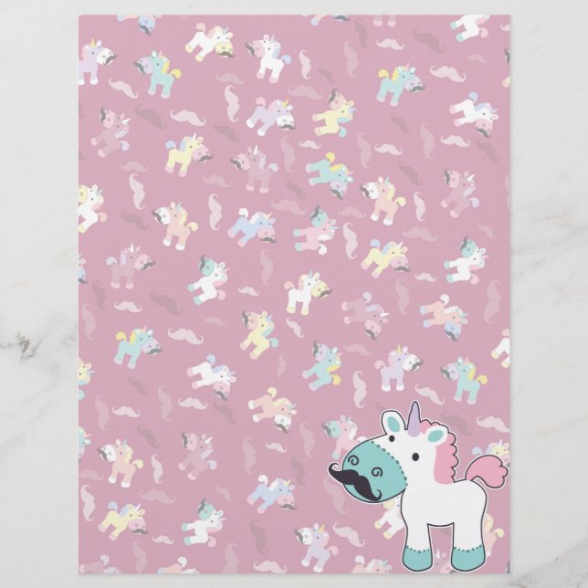 Lámina Mustachio Unicornio (Anverso)