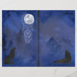 Lámina Mystic Moon Wolves Scrapbook Pages