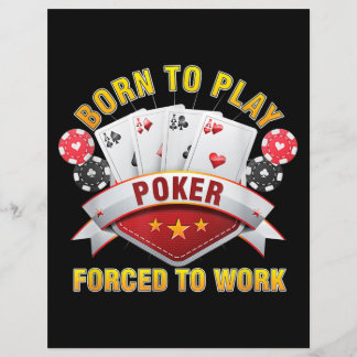 Lámina Nacido Para Jugar Al Poker Forzado A Trabajar Al G