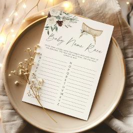 Lámina Nacimiento de invierno bebé raza juego de ducha de