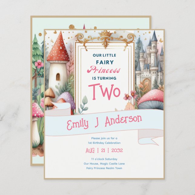 Lámina Nacimiento de la Princesa de los Hados 1º 2º 3º Fa (Anverso / Reverso)