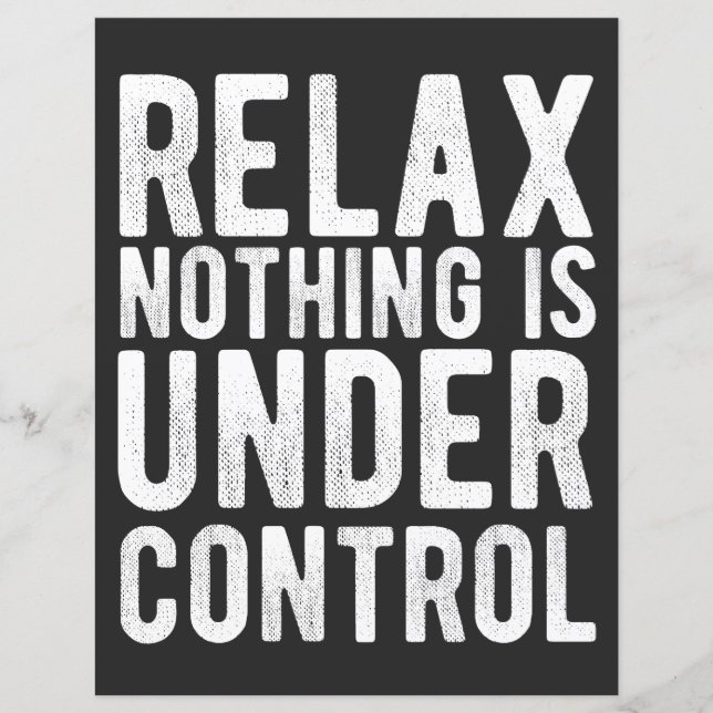 Lámina nada está bajo control (Anverso)