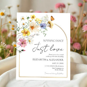 Lámina Nada Fancy Just Love   Invitación a Boho Wedding