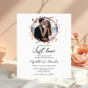 Lámina Nada Fancy Love Just Love Budget Wedding Invitatio