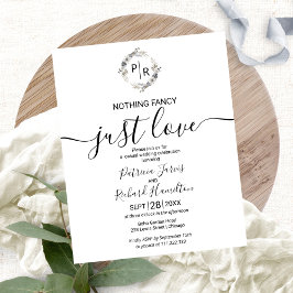 Lámina Nada Fancy Love Just Love Budget Wedding Invitatio