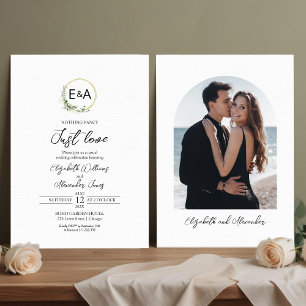 Lámina Nada Fancy Love Just Love Budget Wedding Invitatio