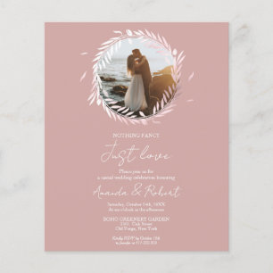 Lámina Nada Fancy Love Just Love Budget Wedding Invitatio