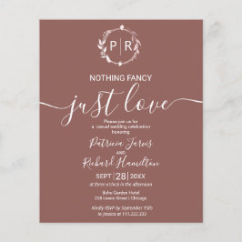 Lámina Nada Fancy Love Just Love Budget Wedding Invitatio