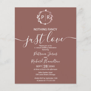 Lámina Nada Fancy Love Just Love Budget Wedding Invitatio