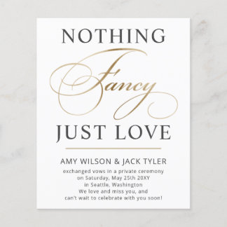 Lámina Nada Fancy Sólo Ama La Invitación Boda