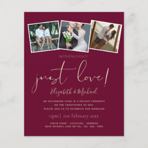 Lámina Nada Fancy Sólo Ama La Invitación De Elopement