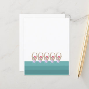 Lámina Nadadores artísticos Documento de diseño de la n