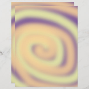 Lámina Naranja amarillo Púrpura Swirl Blend Scrapbook Pap