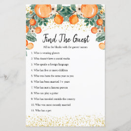 Lámina Naranja apriete principal Buscar juego de invitado