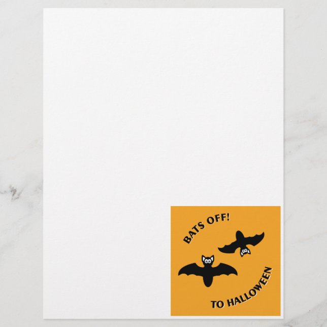 Lámina Naranja Bats de Halloween (Anverso)