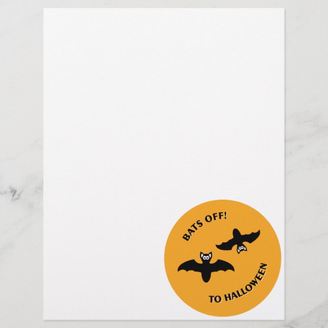 Lámina Naranja Bats de Halloween (Anverso)