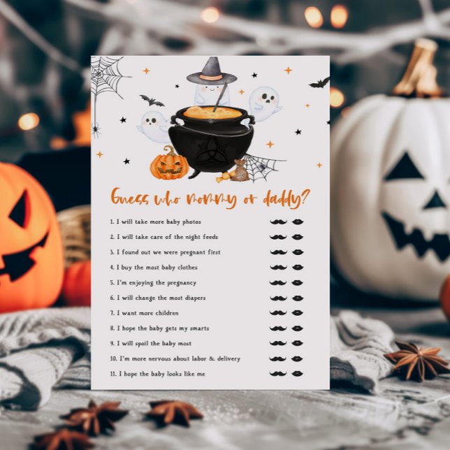 Lámina Naranja Bebé preparando adivina quién es mi mamá o (Baby is Brewing Baby Shower Guess who Mommy or Daddy Game
)