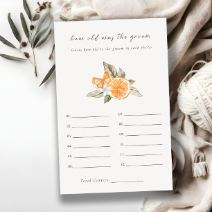 Lámina Naranja Boho Cómo De Viejo Es Groom Bridal Shower 