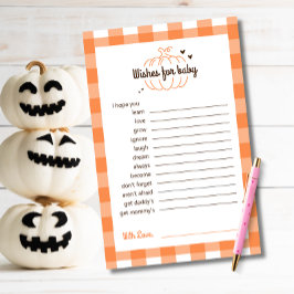 Lámina Naranja Brown Retro Deseos Mínimos De Calabaza Par