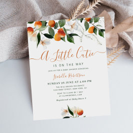 Lámina naranja cítrico pequeño cutie bebé ducha