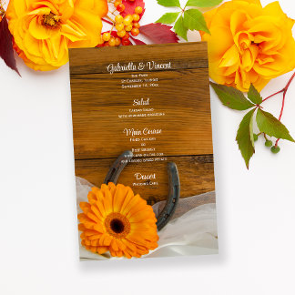Lámina Naranja Daisy Horseshoe Boda occidental