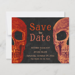 Lámina Naranja De Calavera Gótica Negro Guardar El Presup