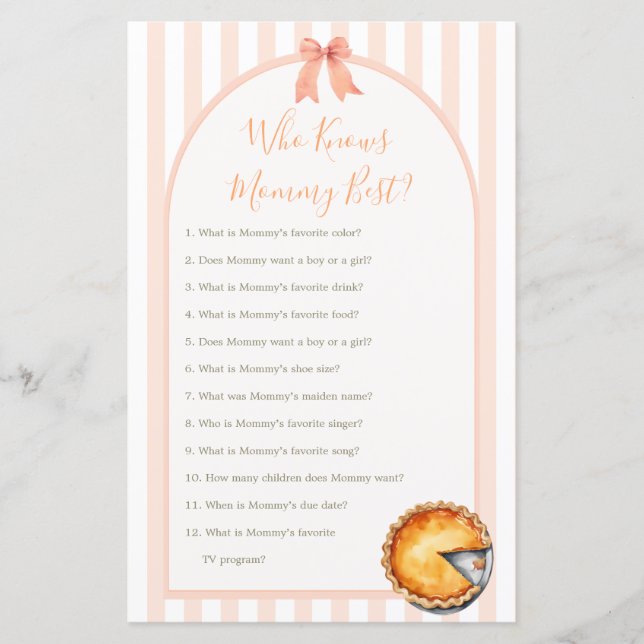 Lámina Naranja de Cutie Pie Gingham que conoce a mamá mej (Anverso)