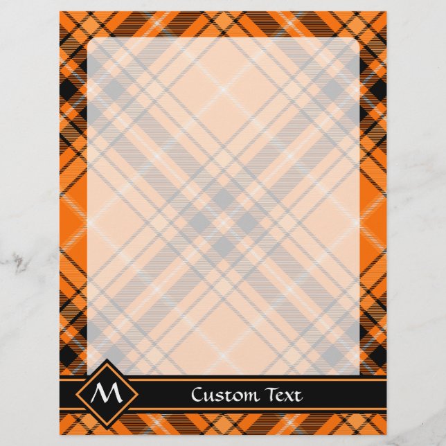 Lámina Naranja de Halloween Tartan (Anverso)