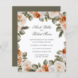 Lámina Naranja de Moda Presupuestaria Ivory MOSS Boda flo