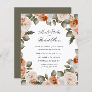 Lámina Naranja de Moda Presupuestaria Ivory MOSS Boda flo