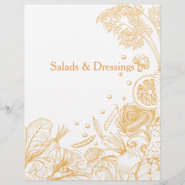 Lámina Naranja de oleada de verduras - Categoría de recet (Anverso)