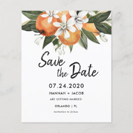 Lámina Naranja de presupuesto Citrus Greenery Guardar las