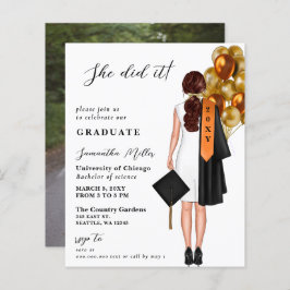 Lámina Naranja De Presupuesto Foto Simple Que Hizo Gradua