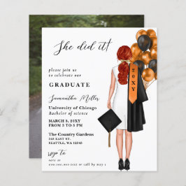 Lámina Naranja De Presupuesto Foto Simple Que Hizo Gradua