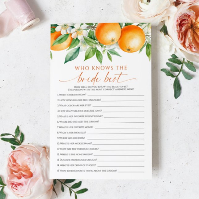 Lámina Naranja Floral que conoce el mejor juego de novias (Subido por el creador)