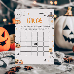 Lámina Naranja Ghost Halloween Pequeño Juego de Bingo de