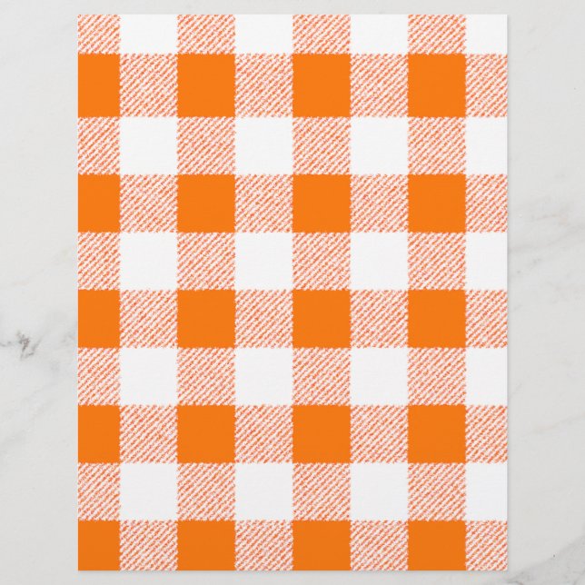Lámina Naranja Gingham Check Pattern (Anverso)