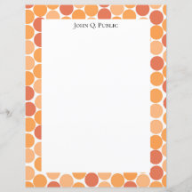Naranja Mid Century Modern Dots Personalizado Stat