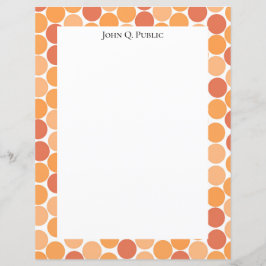 Lámina Naranja Mid Century Modern Dots Personalizado Stat