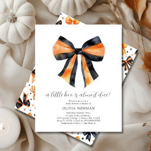 Lámina Naranja negro de Halloween Coquette Bow Baby Showe