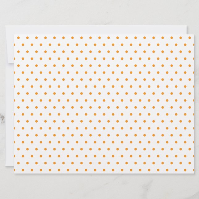 Lámina Naranja Polka Dots Preppy Reclutas multiusos (Anverso)