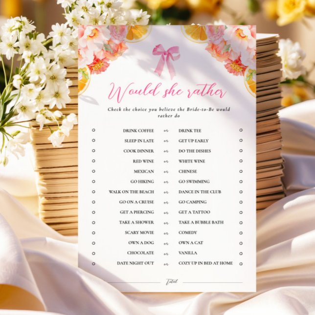 Lámina Naranja Preferiría Un Juego De Ducha De Novias (Subido por el creador)